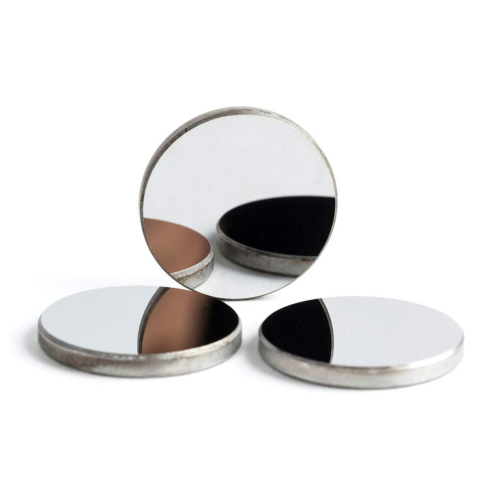 Cloudray 3PCS CO2 Laser Mirror D25 mm (0,98 Zoll) Thk 3 mm (0,12 Zoll) Für CO2 Laserkopf D25 3pcs, D