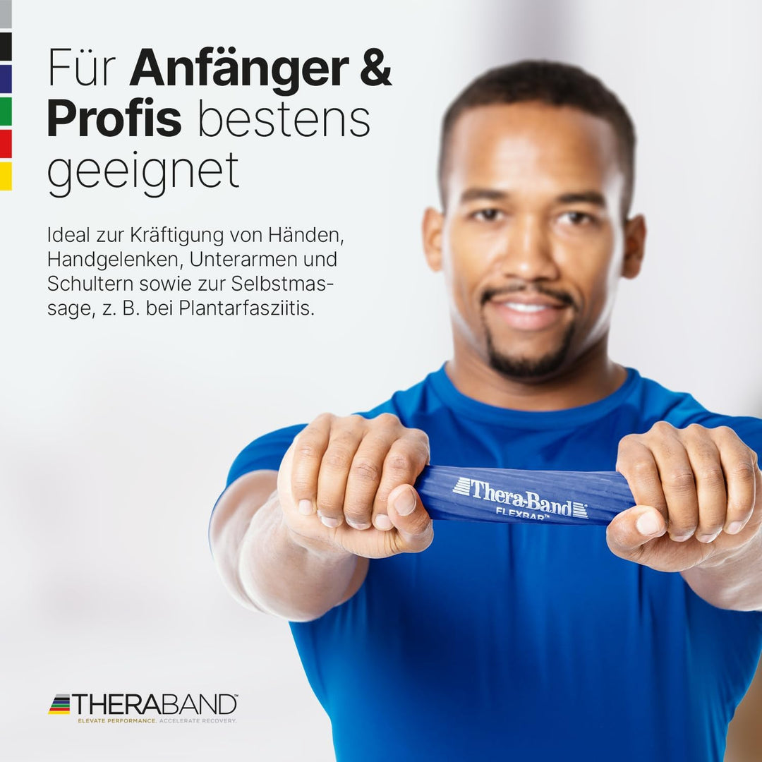 TheraBand FlexBar Handtrainer | Unterarmtrainer für Rehabilitation & Griffkraft | Trainingsgerät für
