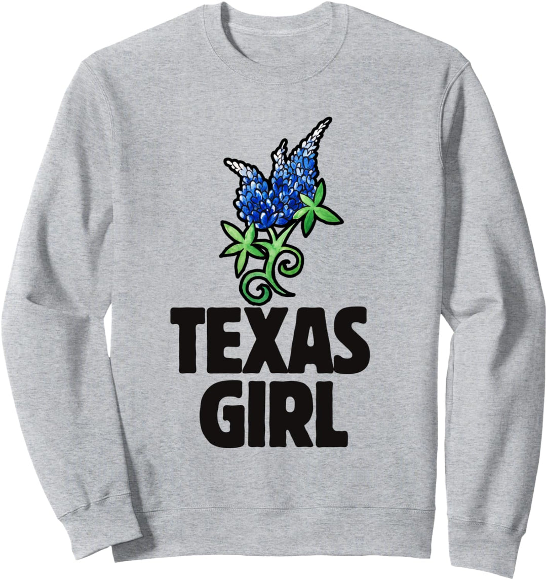 Texas Girl bluebonnets Sweatshirt