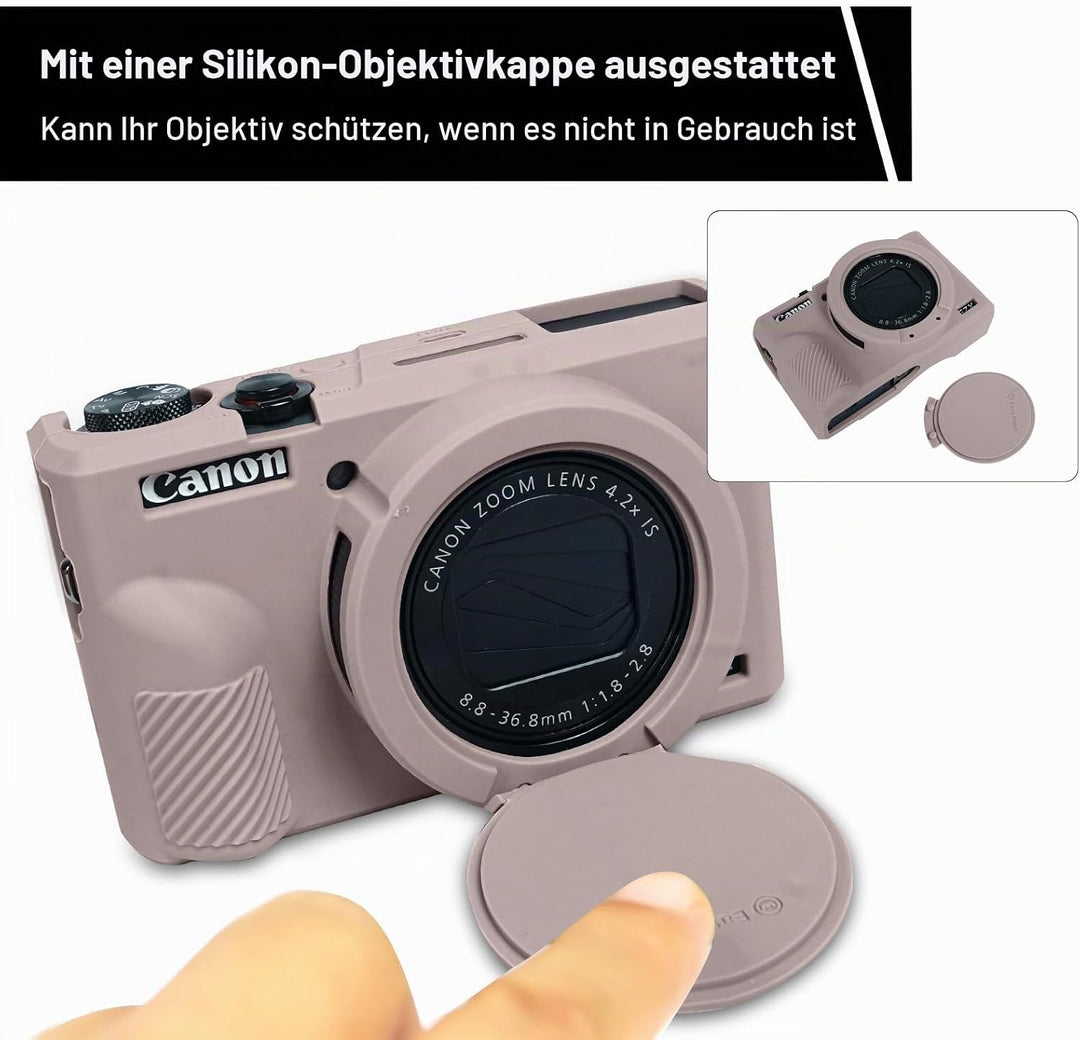 Easy Hood Schutzhülle für Canon Powershot G7 X Mark III Digitalkamera, weiche Silikon-Schutzhülle mi
