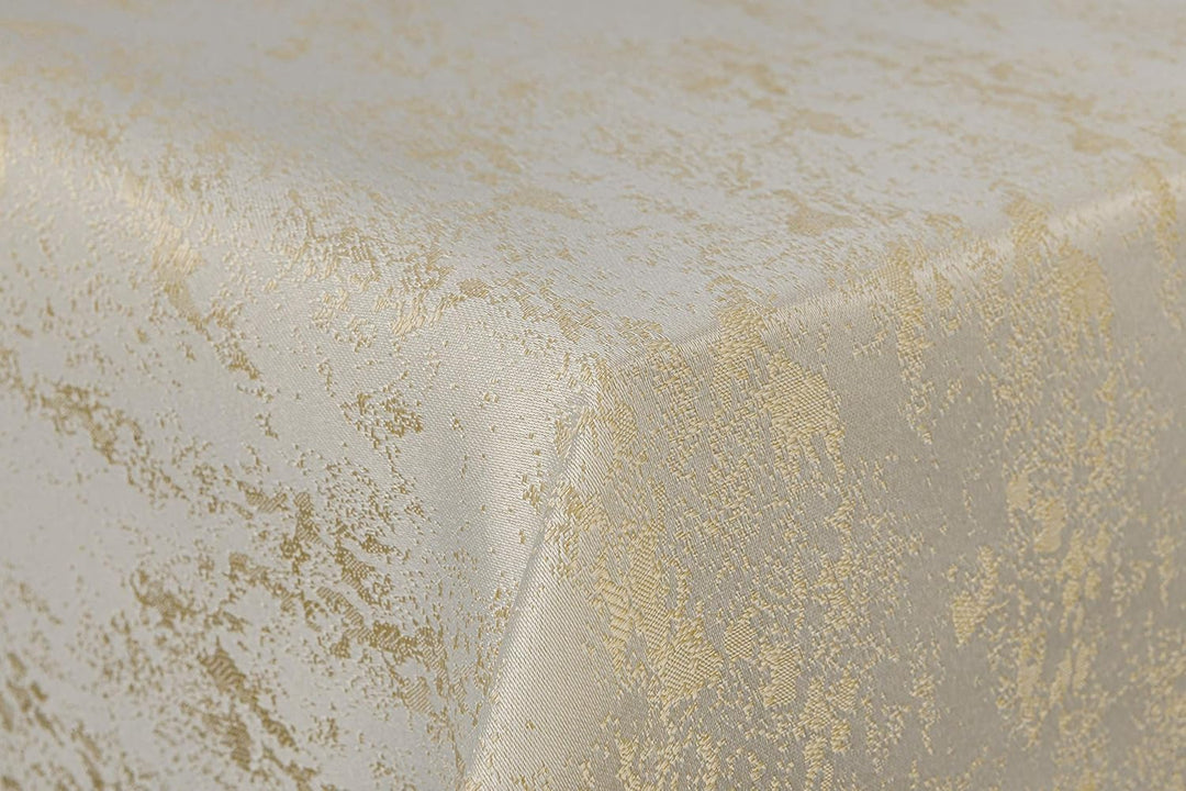First-Tex Tischdecke Damast Jacquard Brilliant Meliert 130x260 eckig in rot mit gerade Saumkante 130