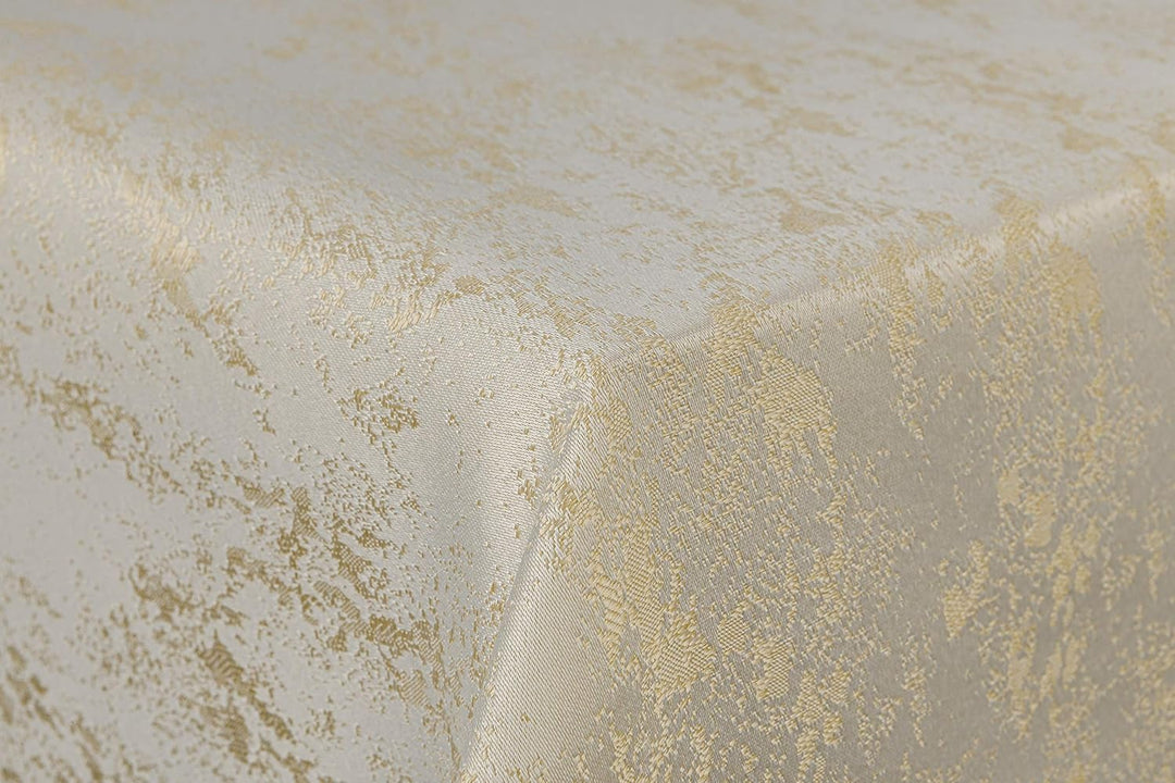 Tischdecke Damast Jacquard Brilliant Meliert 90x90 in Dunkelbraun mit gerade Saumkante 90 x 90 cm (Q