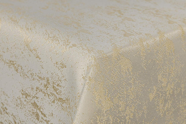 First-Tex Tischdecke Damast Jacquard Brilliant Meliert 180 rund in rot mit gerade Saumkante