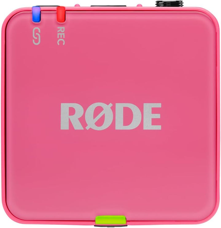 Rode Wireless GO Gen 3 Drahtloses 2-Kanal Mikrofon-Funksystem Pink mit Interview GO Handadapter Pink