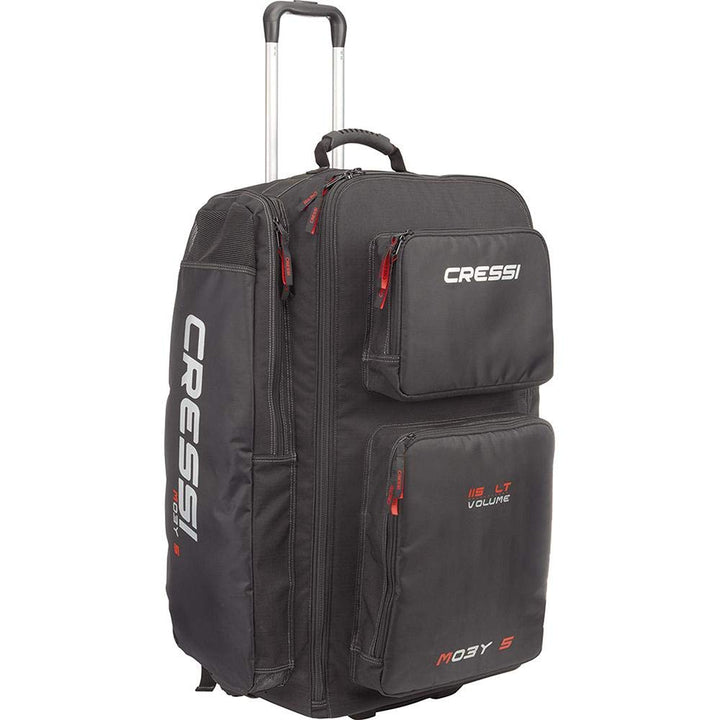 Cressi Trolley Bag Black/Yellow Moby 5 115 L Schwarz/Rot, Moby 5 115 L Schwarz/Rot