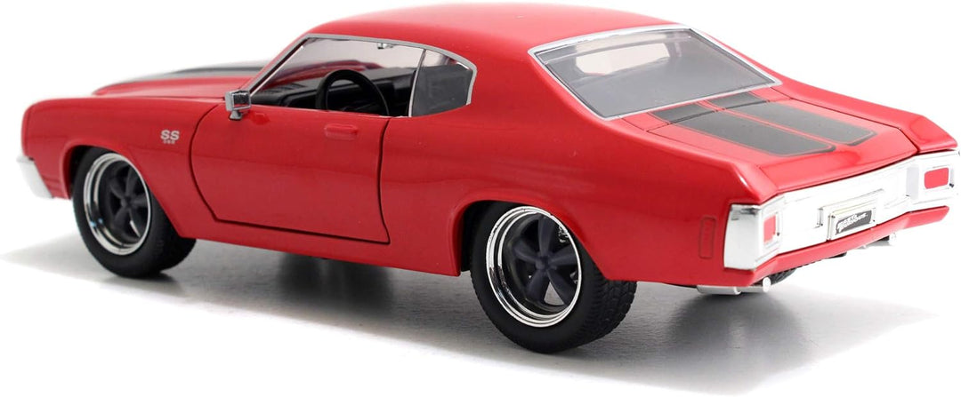 Jada Toys Fast & Furious Dom's 1970 Chevy Chevelle SS, Auto, Tuning-Modell im Massstab 1:24, zu öffn