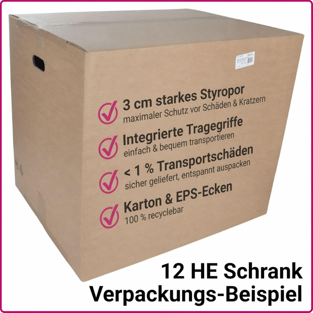 Koscom Connect Netzwerkschrank 12 HE I Serverschrank 19 Zoll I Wandmontage 600 x 450 x 636 mm I voll