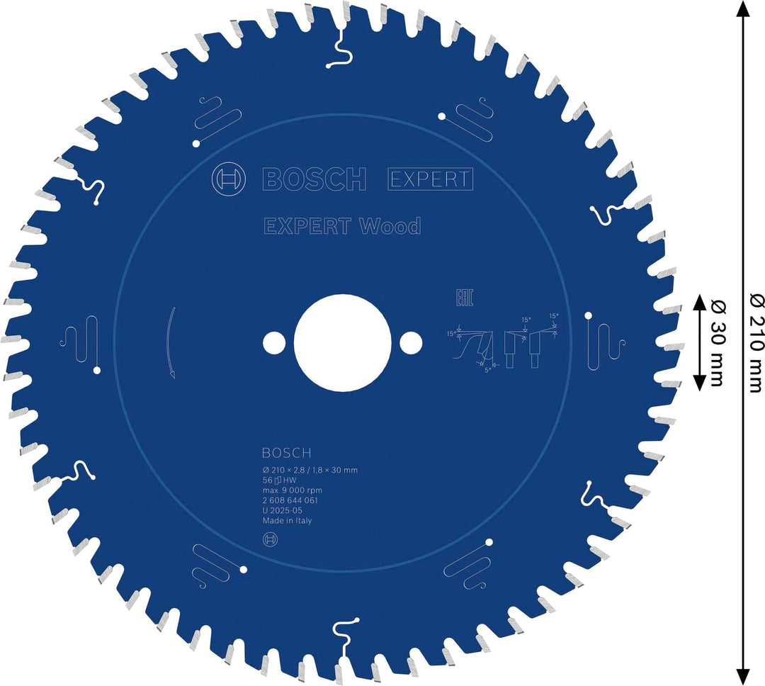 Bosch Accessories Bosch Professional 1x Kreissägeblatt Expert for Wood (Holz, Sägeblatt Ø 210 x 30 x