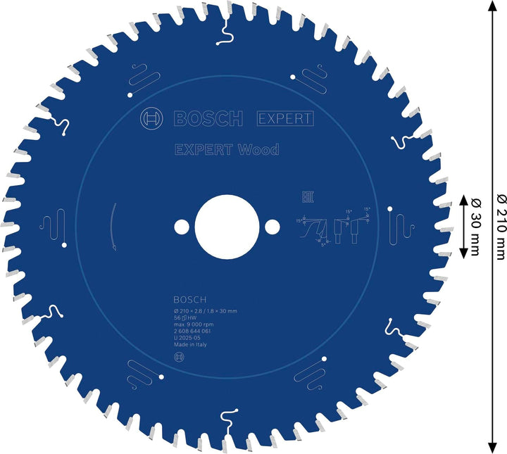 Bosch Accessories Bosch Professional 1x Kreissägeblatt Expert for Wood (Holz, Sägeblatt Ø 210 x 30 x