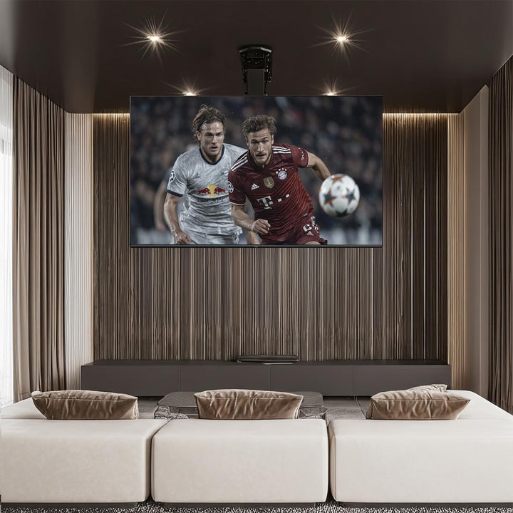 Maclean Elektrisch höhenverstellbare TV-Halterung zum Einbau für 37–65" Fernseher, Lift mit Fernbedi