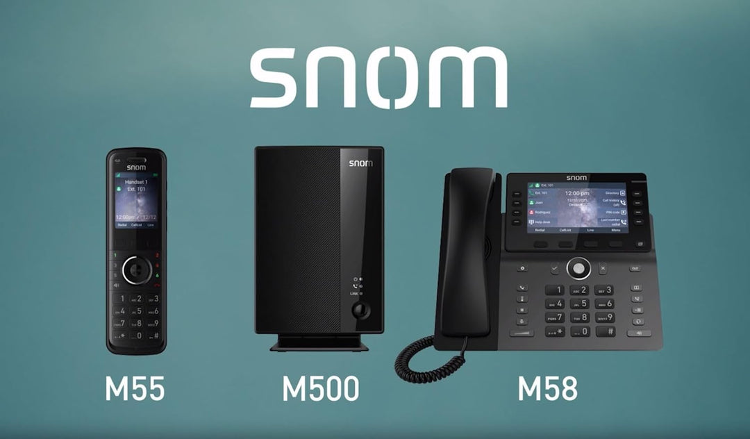 Snom M55 DECT Mobilteil mit Ladeschale, 2,4 Farbdisplay, Schnurlos, OTA Updates, Gürtel-Clip, Intui