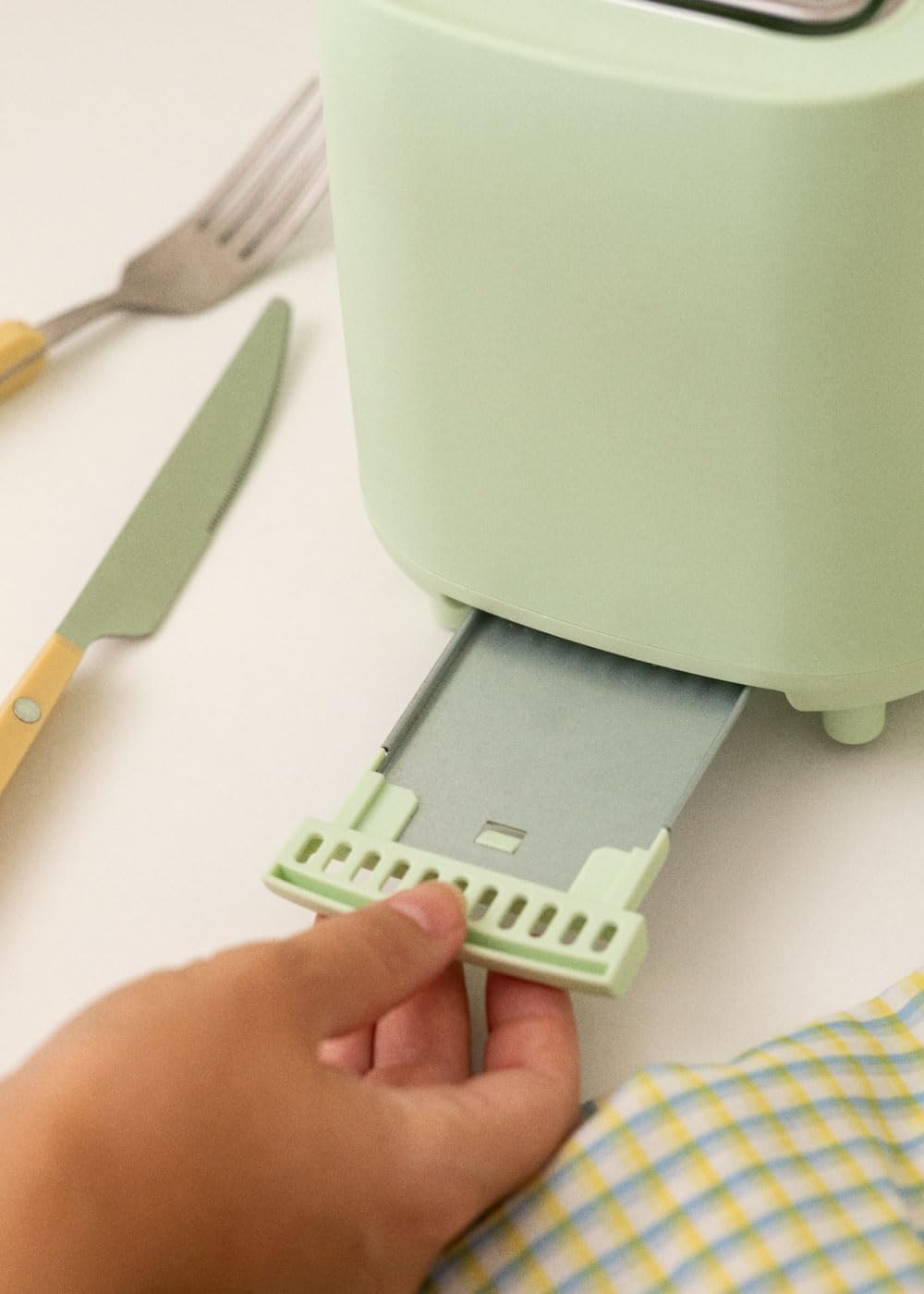 CREATE/TOAST STUDIO/Toaster Pastellgrün / 6 Leistungsstufen, Krümelschublade, Thermostat, Auftauen,