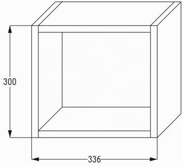 KUBUTKU Wandregal 4er Set 30x33x18 Quadratisch Hängeregal Mordern Design Wandboard für Wohnzimmer Sc