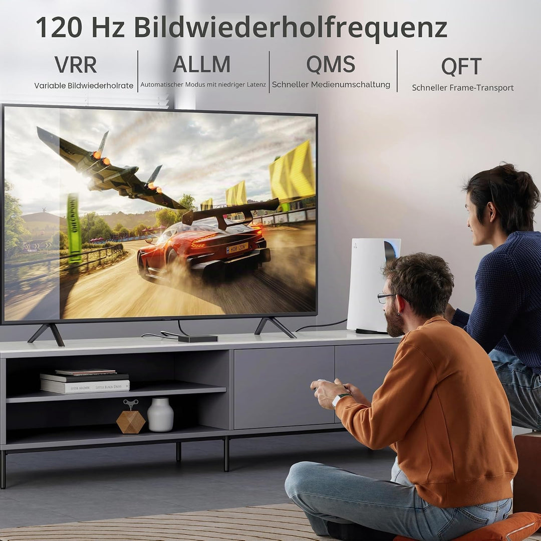 RUIPRO Zertifiziertes kurzes HDMI-Kabel, ultradünnes 8K HDMI 2.1-Kabel, 91 cm, 2 Stück, Ultra High S