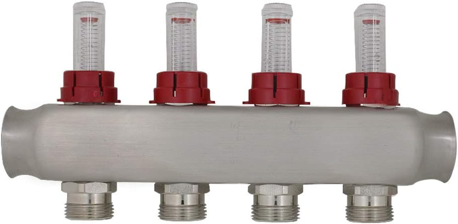 Heizkreisverteiler 2 3 4 5 6 7 8 9 10 11 12 heizkreise mit durchflussmesser durchflussanzeiger fussb