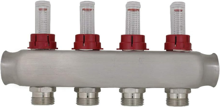 Heizkreisverteiler 2 3 4 5 6 7 8 9 10 11 12 heizkreise mit durchflussmesser durchflussanzeiger fussb