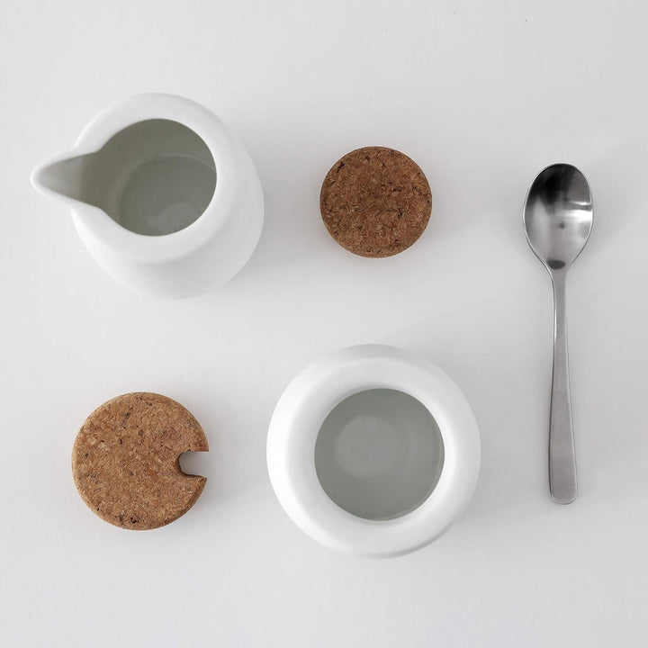 Viva Nicola Zucker- und Milchkännchen-Set, Kaffee- und Tee-Servierset aus Porzellan – Sahnekännchen