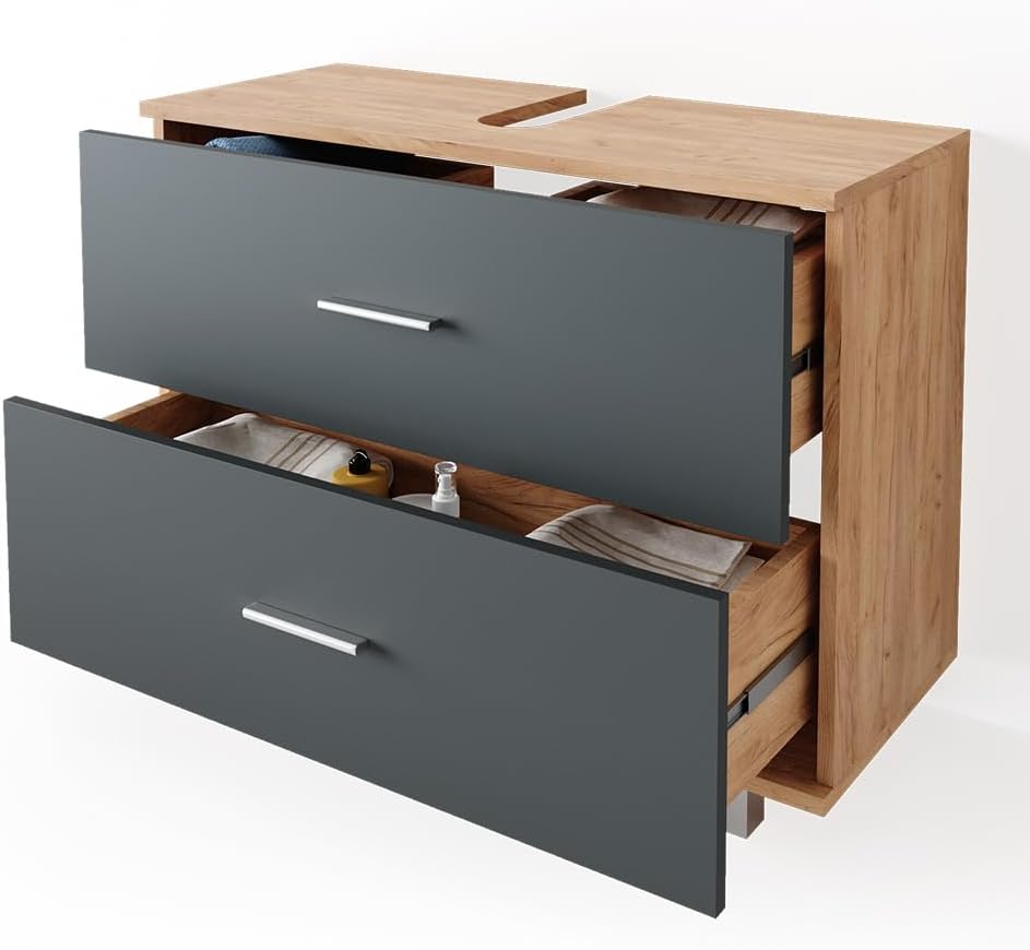 VICCO Waschbeckenunterschrank Ilias Schublade Unterschrank Badezimmer
