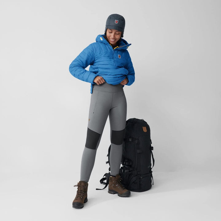 FJALLRAVEN Damen Abisko Värm Trekking Tights W XL Flint Grey-iron Grey, XL Flint Grey-iron Grey