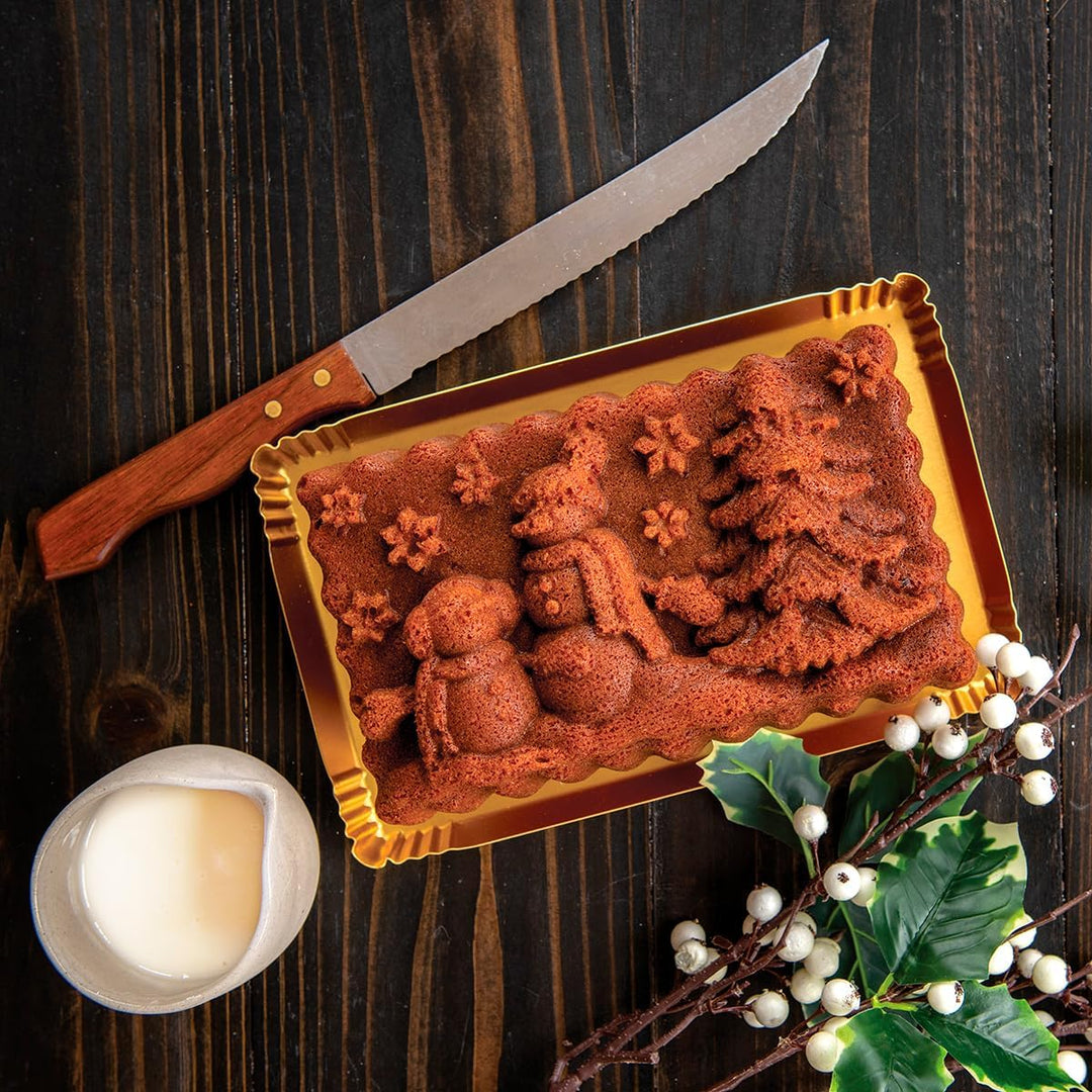 Nordic Ware Winter Wonderland Kastenform Weihnachten Gugelhupfform Aluguss Gugelhupfform mit Weihnac