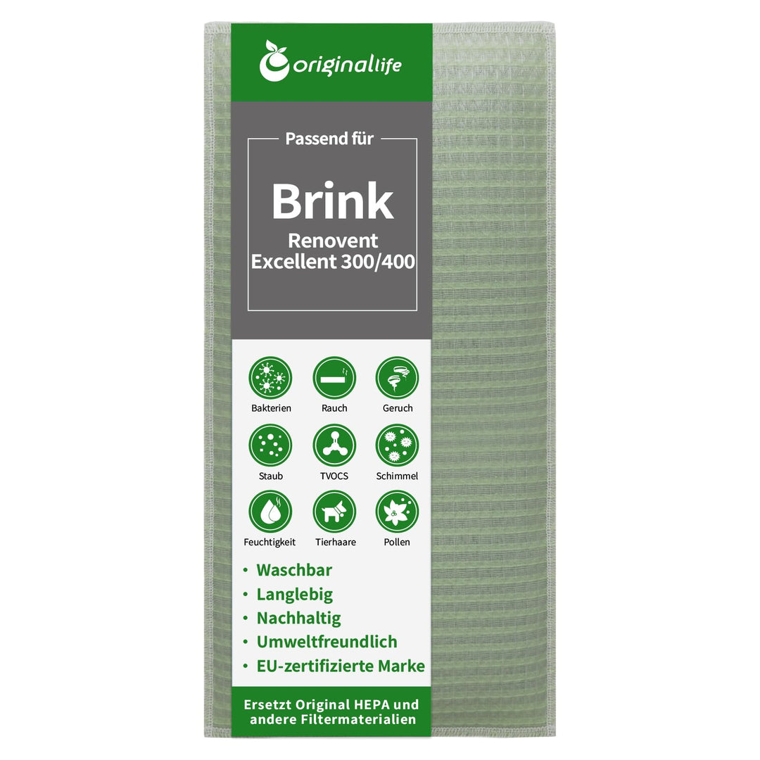 Originallife CLEAN Waschbarer Filter für KWL (kontrollierte Wohnraumlüftung) Brink Renovent Excellen