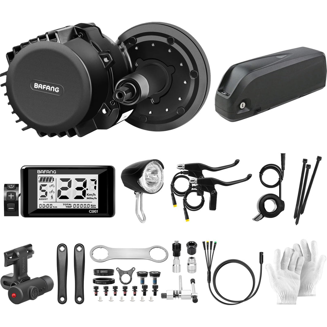 BAFANG Mittelmotor 250W/350W/500W/750W/1000W mit 13/15/20/22,4 Ah Akku, eBike Umrüstsatz with eBike