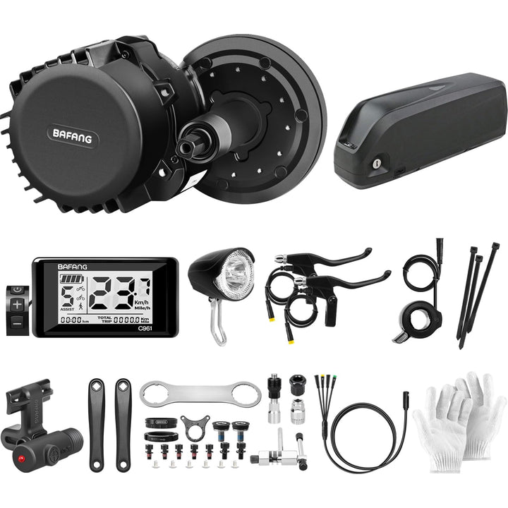 BAFANG Mittelmotor 250W/350W/500W/750W/1000W mit 13/15/20/22,4 Ah Akku, eBike Umrüstsatz with eBike