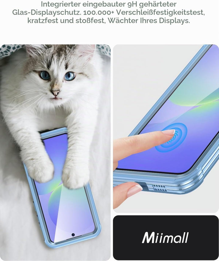 Miimall Panzer Hülle für Samsung A36 / A56 5G Handyhülle mit Displayschutz Glas, Kompatibel für MagS