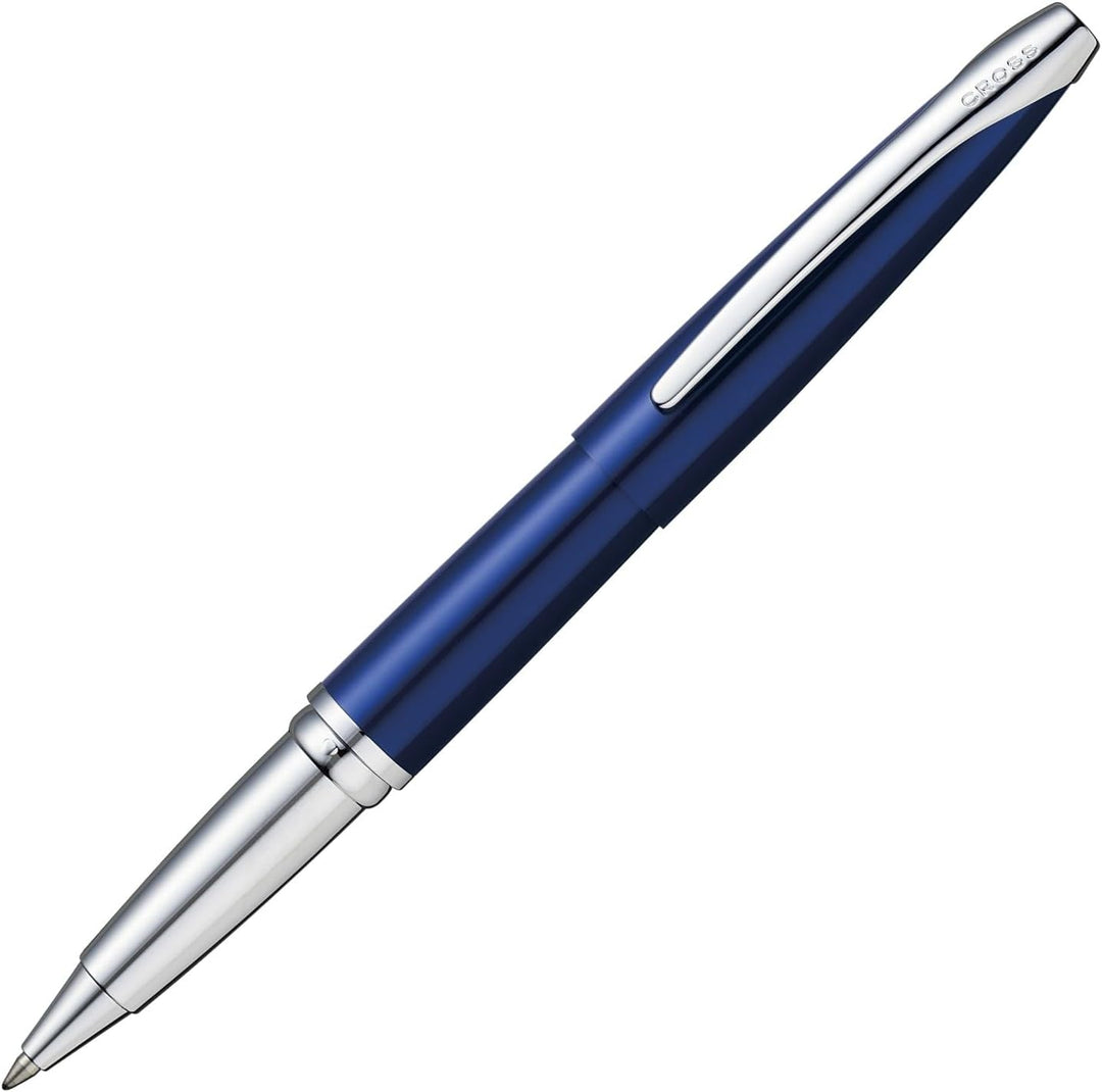 Cross ATX Rollerball (Schreibfarbe schwarz, Strichstärke M, inkl. Geschenkbox) blau-lack transluzent