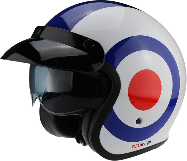 VPR Motorbike Helmet RSV06 Plus Open Face Jet Motorcycle Hwlmet Scooter Biker Rider Crash Sports Rac
