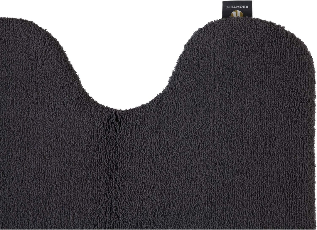 Rhomtuft Badematte Aspect, Farbe: zinn, Grösse: 55x60cm Toilettenvorlage mit Ausschnitt 55x60 cm, To