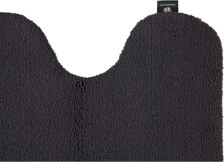 Rhomtuft Badematte Aspect, Farbe: zinn, Grösse: 55x60cm Toilettenvorlage mit Ausschnitt 55x60 cm, To