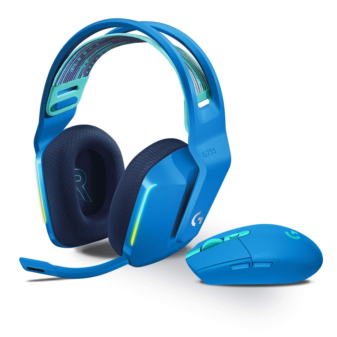 Logitech G305 Lightspeed Wireless Gaming Maus + Logitech G733 LIGHTSPEED Kabelloses Gaming Headset m