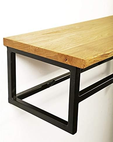 BestLoft.de Garderobe Garry aus Eiche und Stahl (92cm) 92 cm, 92 cm