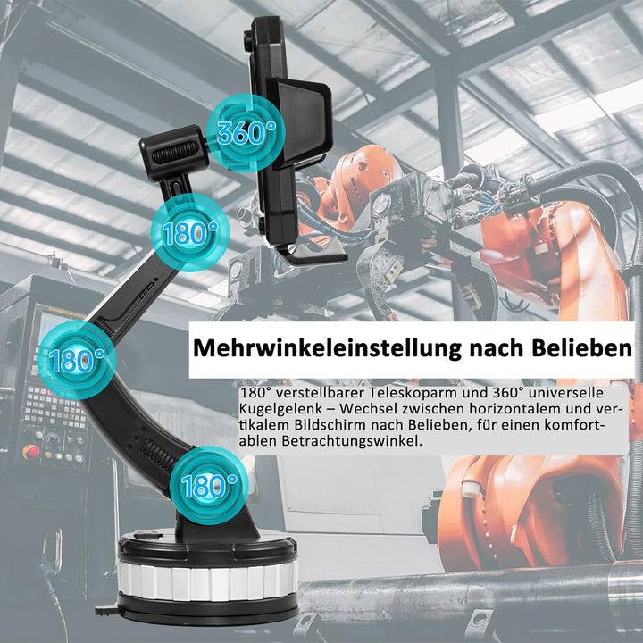 Auto Handyhalterung 360° Drehbar Handyhalter, Super Saugnapf