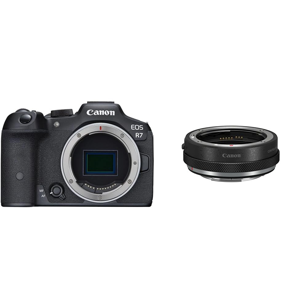 Canon EOS R7 Kamera spiegellose Camera & Bajonettadapter EF-EOS R mit Objektiv-Steuerring für EOS R