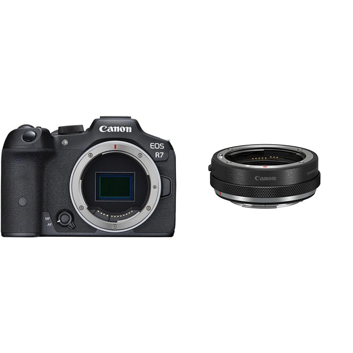 Canon EOS R7 Kamera spiegellose Camera & Bajonettadapter EF-EOS R mit Objektiv-Steuerring für EOS R