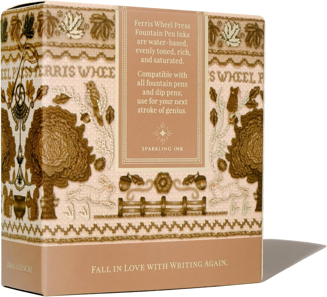 Ferris Wheel Press Fountain Pen Ink | Everyday Ink Collection | Natural Wood with a champagne shimme