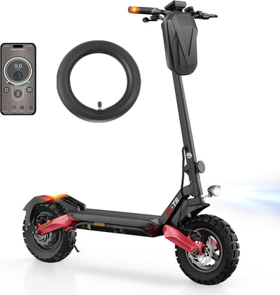 E Scooter mit Strassenzulassung, 80-100 KM Reichweite, 48V 15Ah, 10 Zoll Offroad Luftreifen, ABE Ele