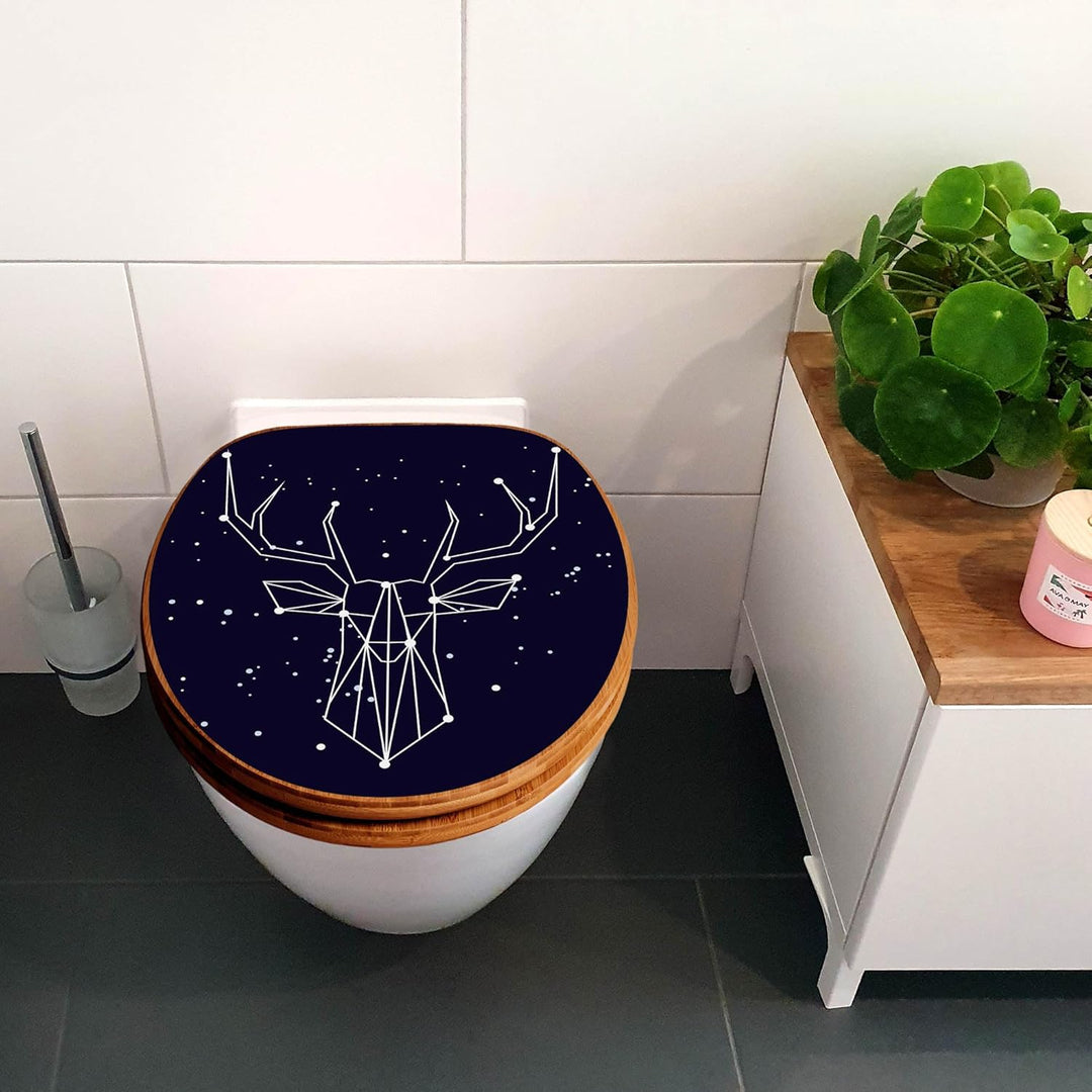banjado Design WC Sitz Bambus Absenkautomatik 45,8x37,5cm - Toilettendeckel mit Absenkautomatik Holz