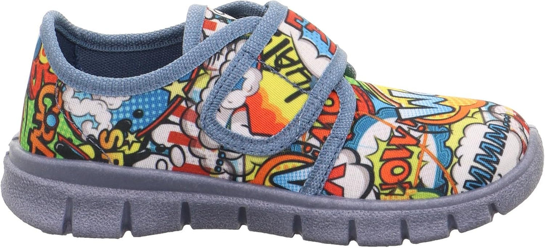 Superfit Bobby Hausschuhe 25 EU Weit Blau Mehrfarbig 8000, 25 EU Weit Blau Mehrfarbig 8000