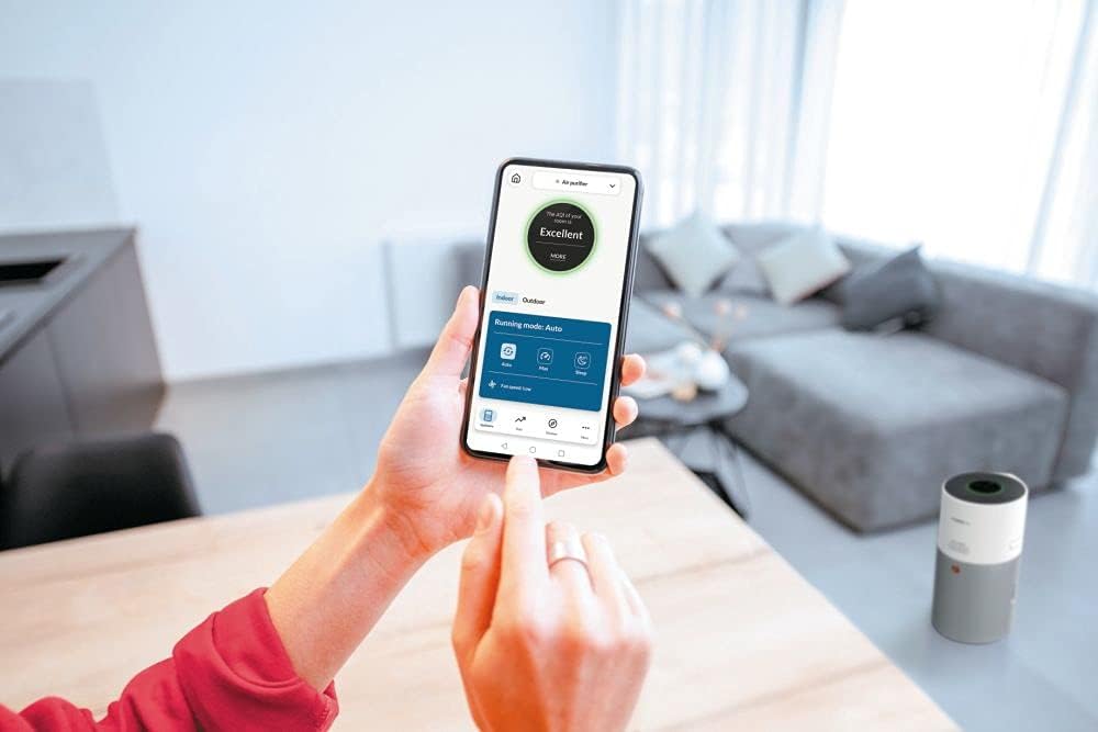 Hoover H-PURIFIER 300 Luftreiniger, 3-fach Filter inkl. HEPA 13, entfernt bis zu 99,97% der Allergen