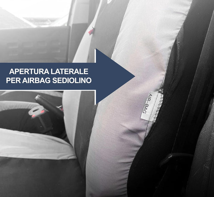 Auto Accessori Lupex - Sitzbezüge für Autositz, kompatibel Autositzbezüge für Cinquecento 500, Weiss
