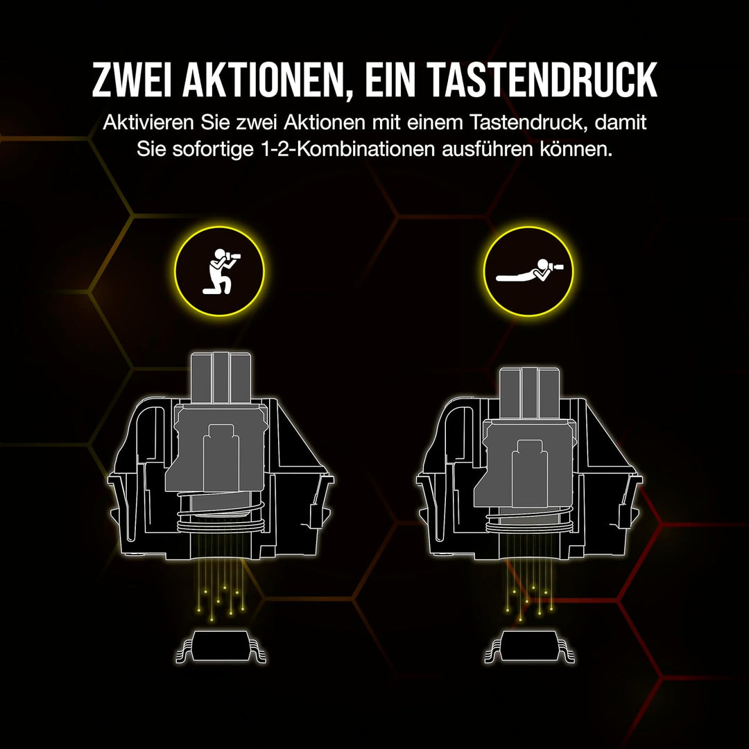 CORSAIR K70 MAX RGB Magnetisch-Mechanische Kabelgebundene Gaming-Tastatur - Einstellbare MGX-Schalte