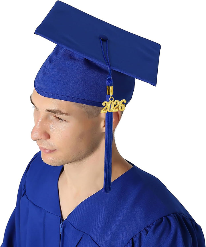 GraduationMall Abschluss Talar Doktorhut und Quaste 2024 für Hochschule und Bachelor Akademischer Ta