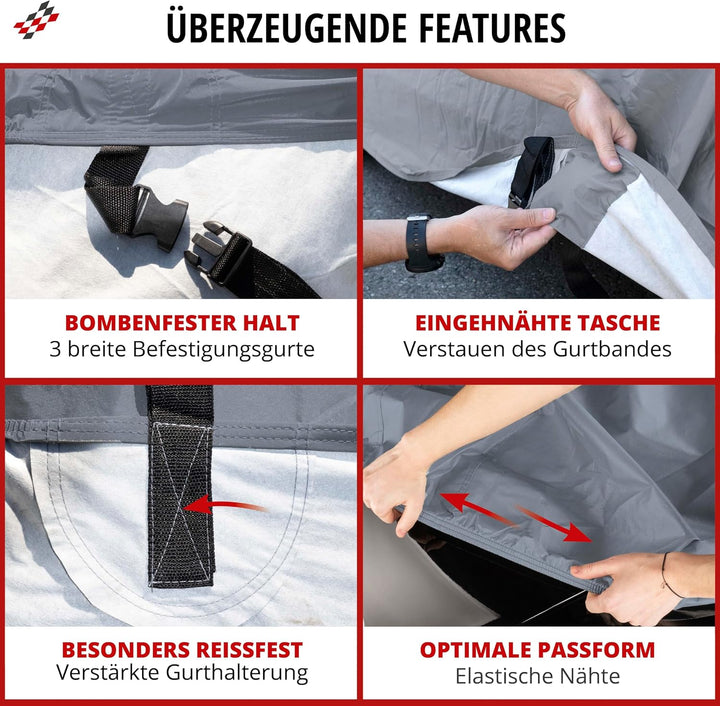 Walser Premium Abdeckplane Auto All Weather Plus Qualitätssieger Sehr Gut*, Abdeckplane wasserdicht,
