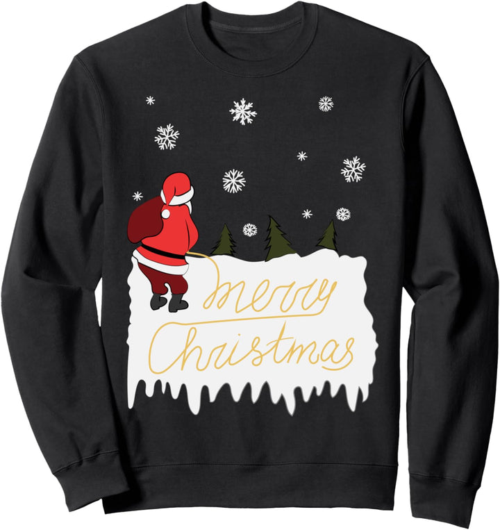 Pinkelnder Weihnachtsmann Merry Christmas Ugly Christmas Xmas Sweatshirt