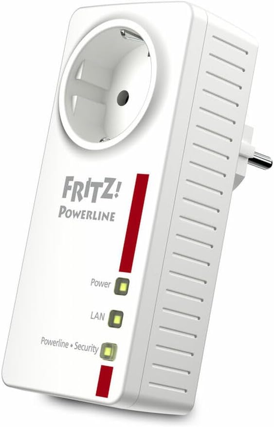 AVM Fritz! mit ethernet, Powerline 1220E Single International (Powerline-Netzwerkadapter/Extender, 1