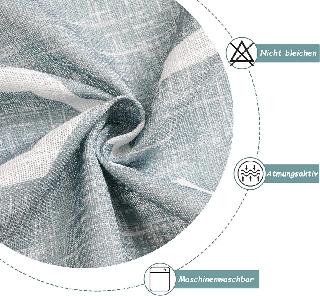Beauoop Weiss Grau Voile Vorhänge Farbverlauf Leinenoptik Vorhänge Halbtransparente Gardinen mit Öse