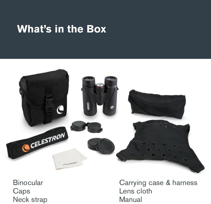 Celestron 71405 TrailSeeker ED 8 x 42 Roof Prism Binocular, Fully Multi-Coated Lens, BaK-4 Prism Gla